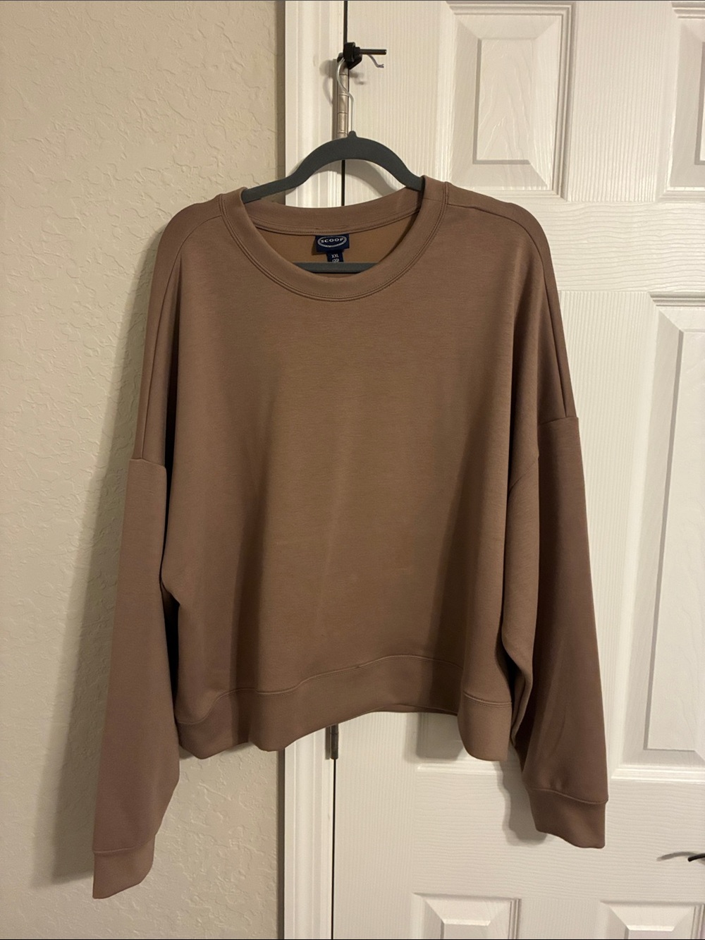 Aerie Oversized Crewneck Sweatshirt in Taupe